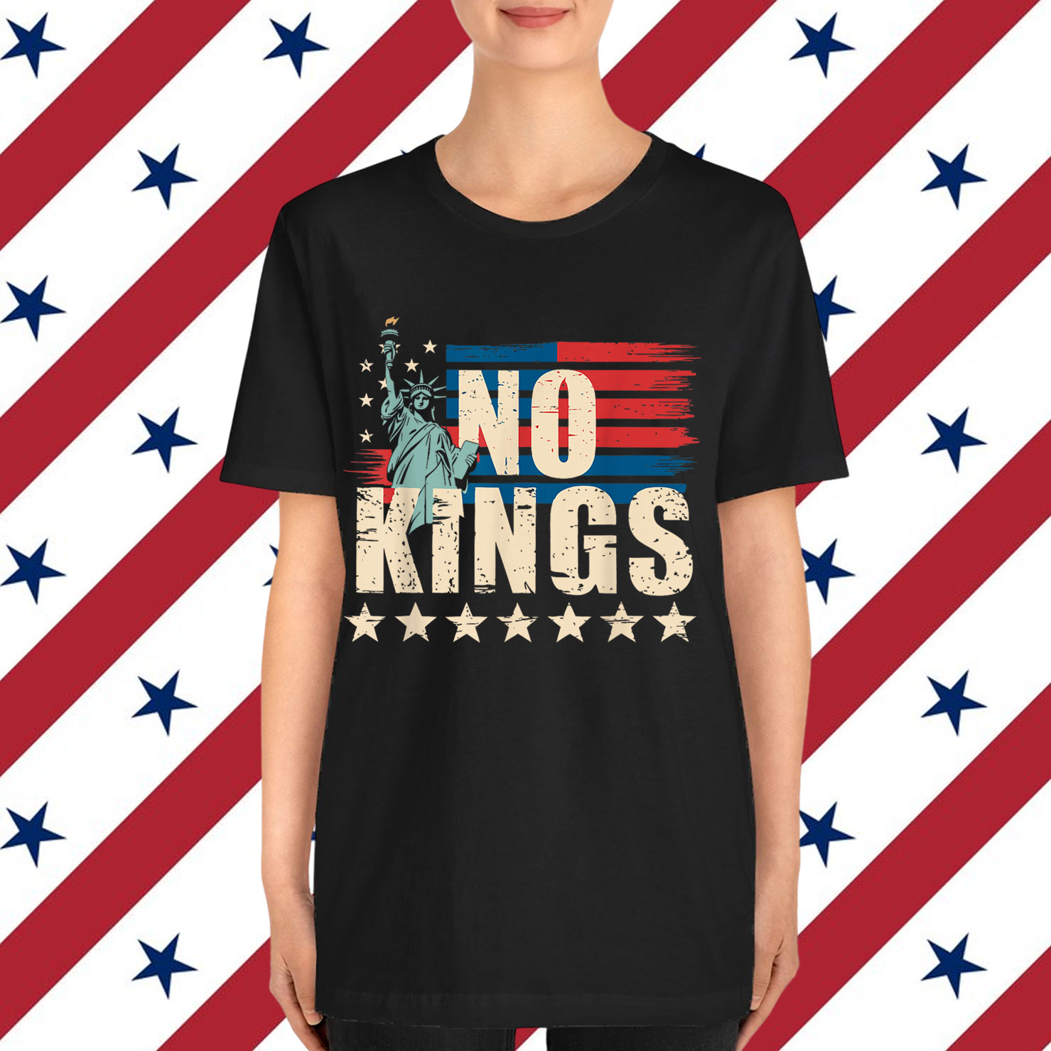 No Kings in America 4th Of July Womens T-Shirt