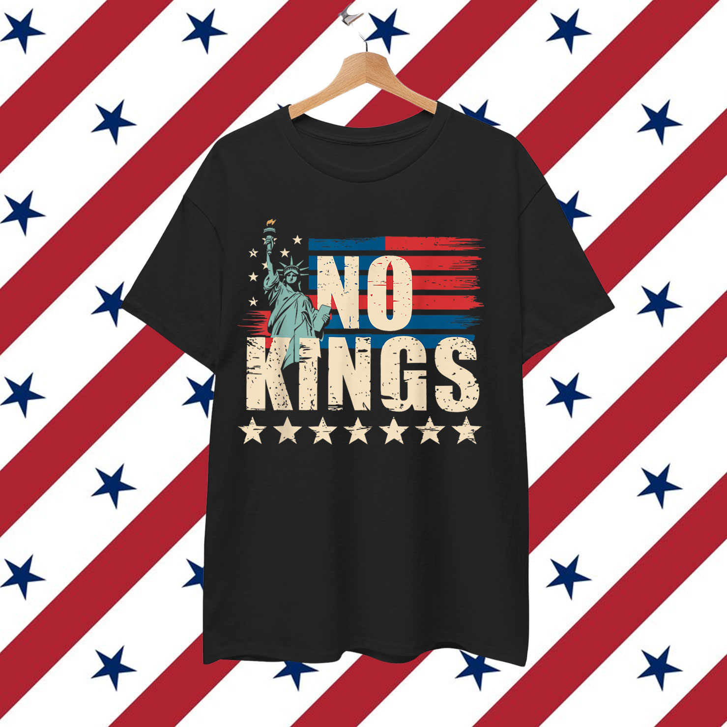 No Kings in America 4th Of July Womens T-Shirt