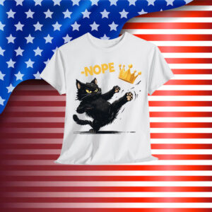 No Kings in America Black Cat T-Shirt