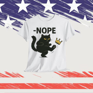 No Kings in America Black Cat T-Shirt