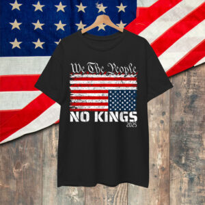 No Kings in America Distress Upside Down We T-Shirt