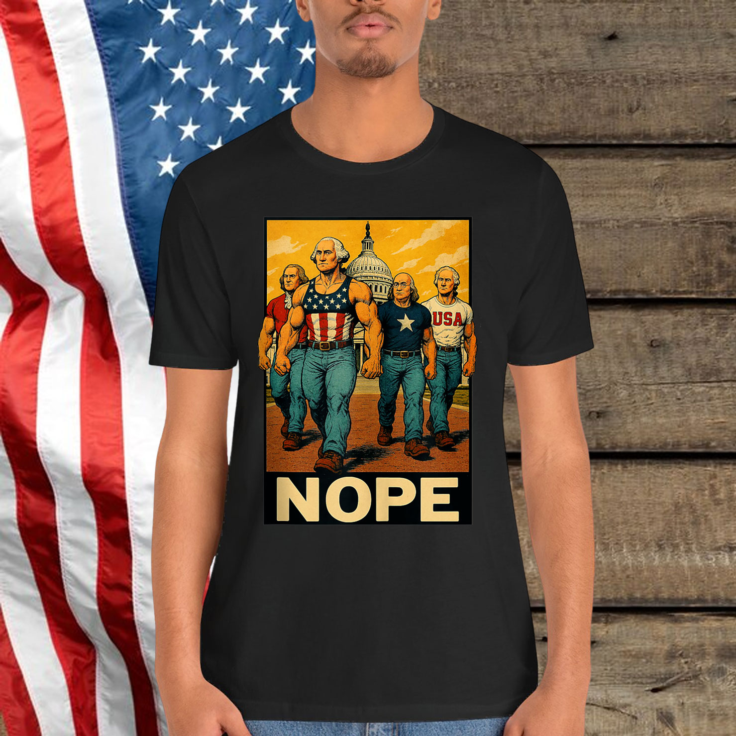 No Kings in America Founding Fathers Protest T-Shirt