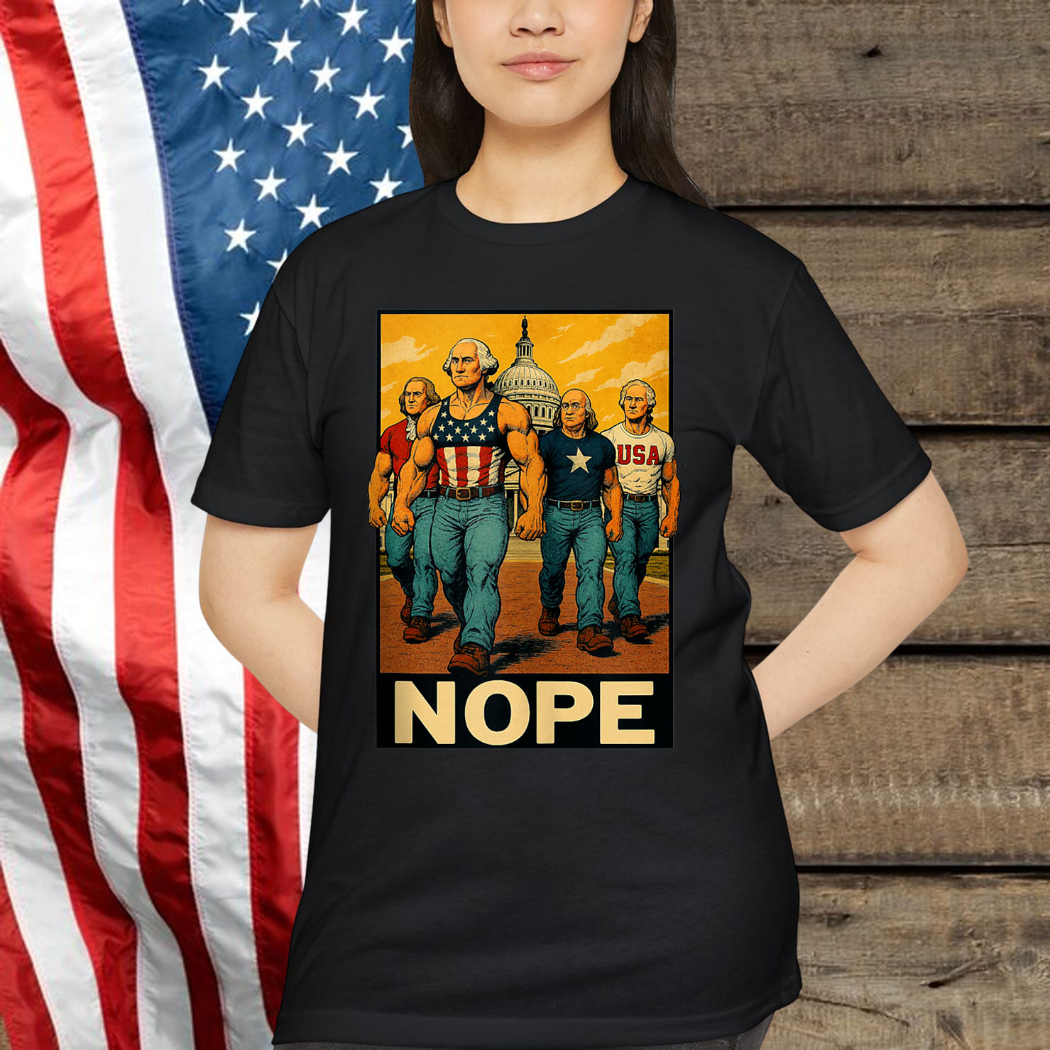 No Kings in America Founding Fathers Protest T-Shirt