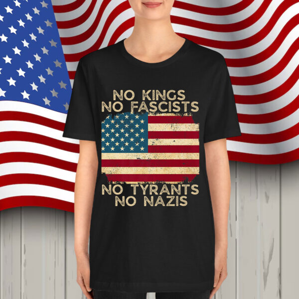 No Kings in America No Fascists We The People Political T-Shirt