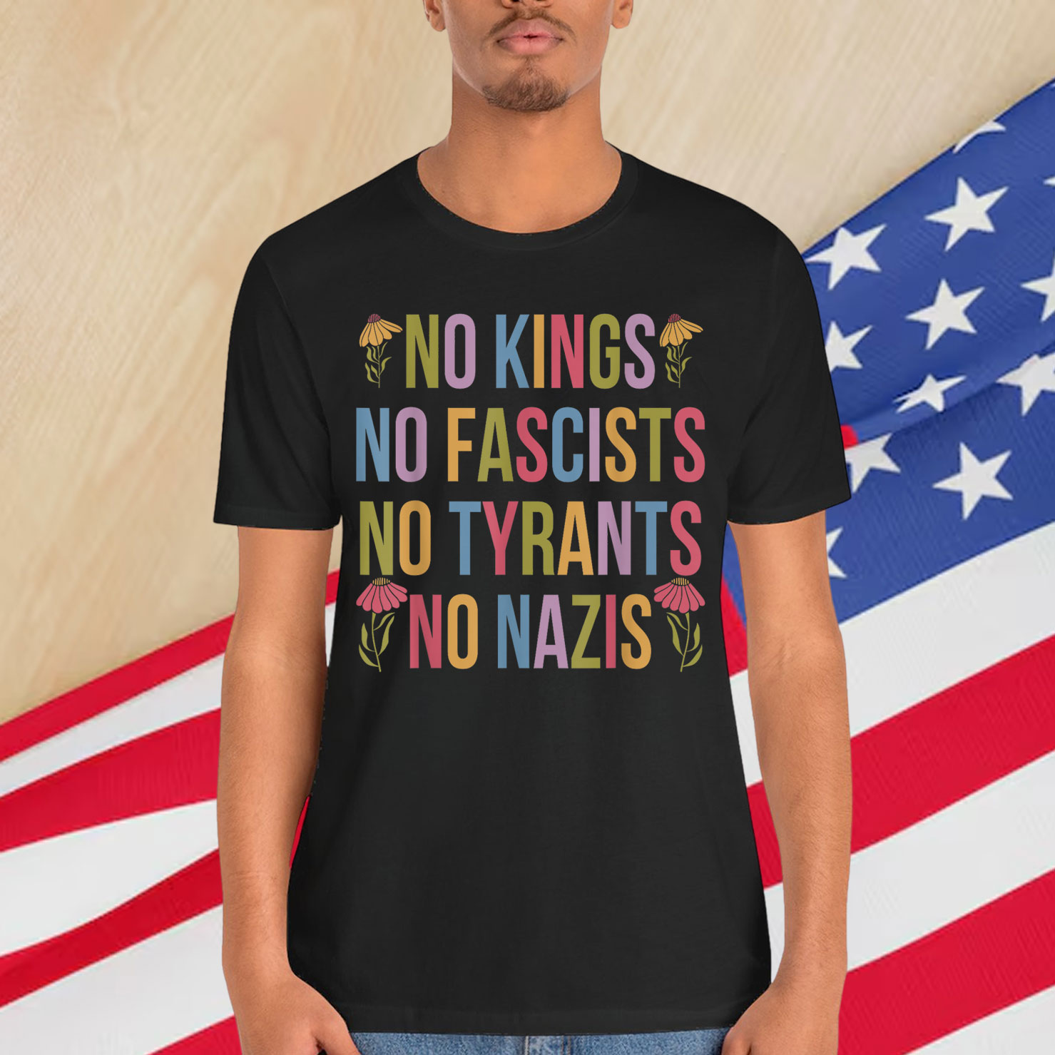 No Kings in America Fascists We The People Political T-Shirt