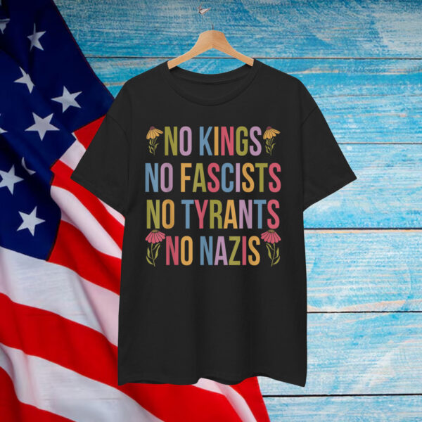 No Kings in America No Fascists We The People Political T-Shirt