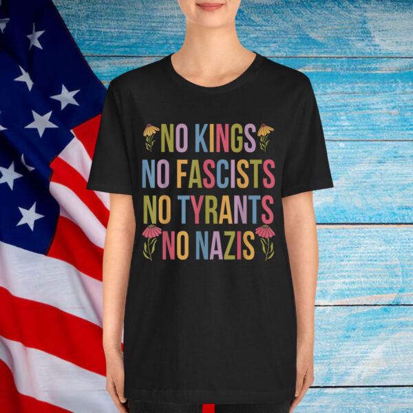 No Kings in America No Fascists We The People Political T-Shirt