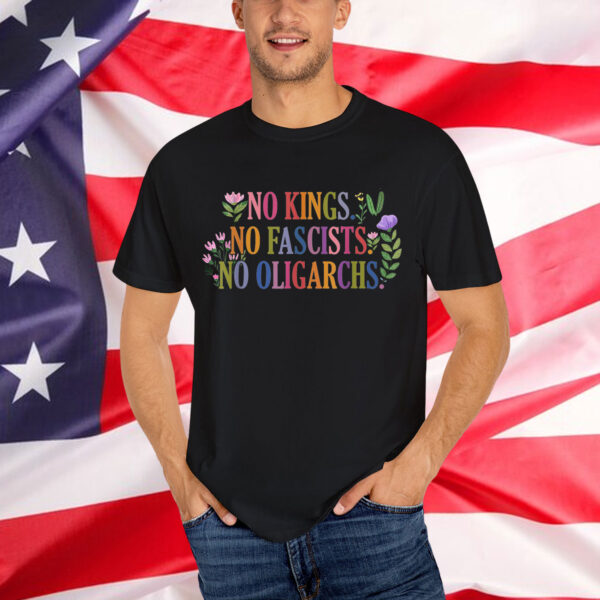 No Kings in America No Fascists We The People Political T-Shirt