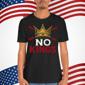 No Kings in America Anti Royalty T-Shirt