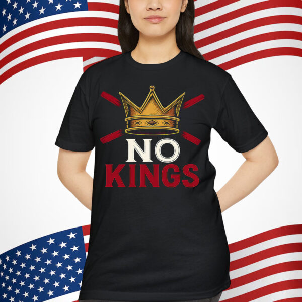 No Kings in America Anti Royalty T-Shirt