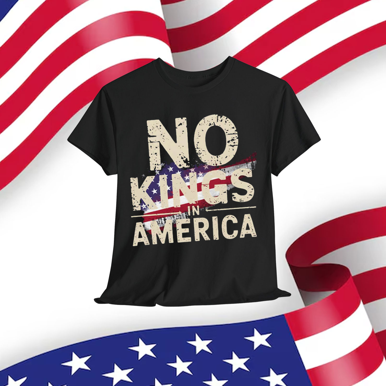 No Kings in America Pro Democracy Resistance T-Shirt