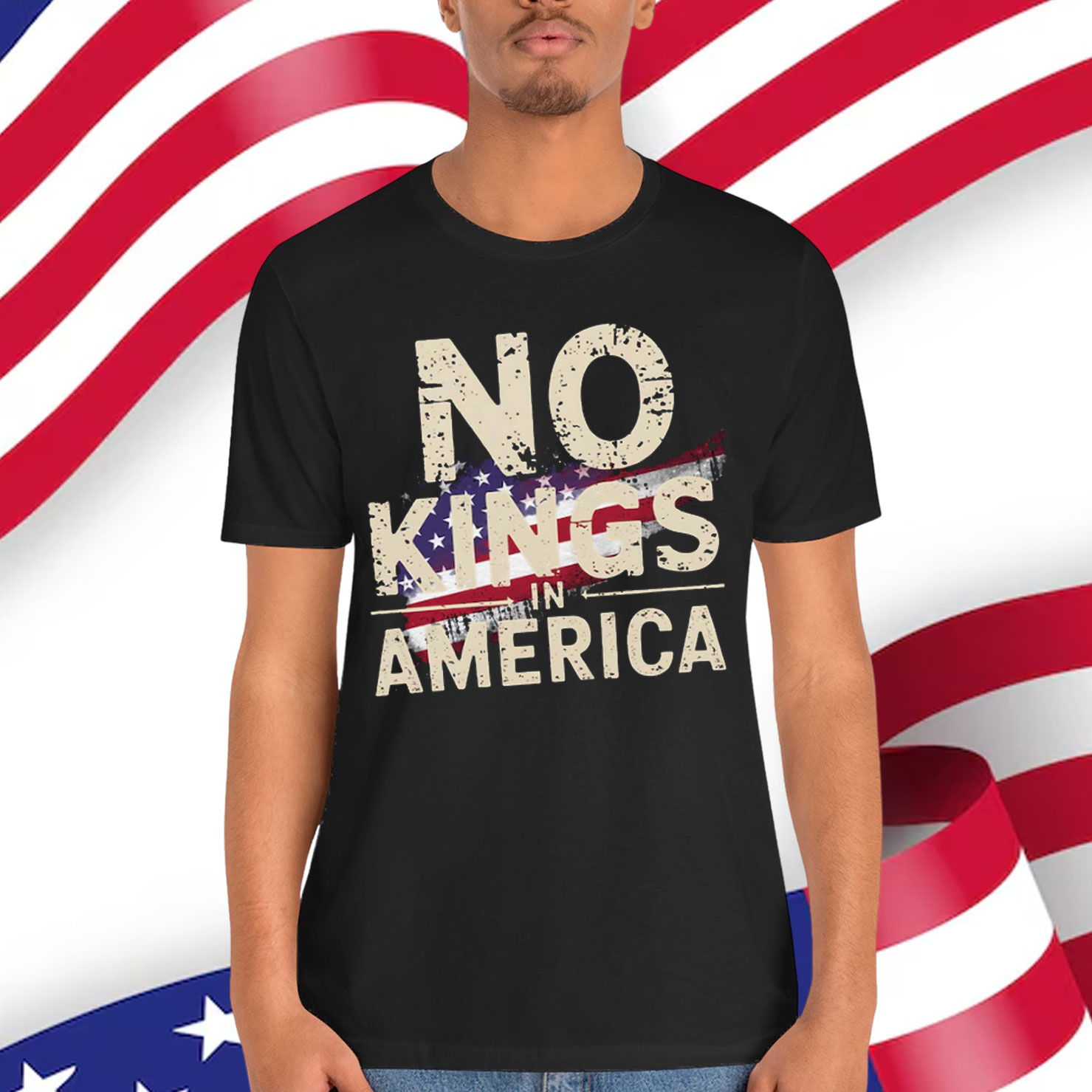 No Kings in America Pro Democracy Resistance T-Shirt