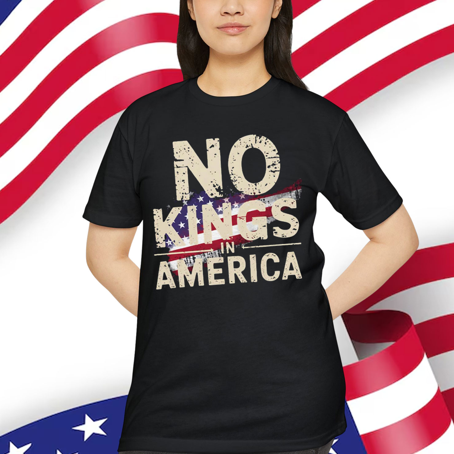 No Kings in America Pro Democracy Resistance T-Shirt