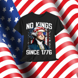 No Kings in America Since 1776 Distressed USA T-Shirt