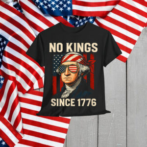 No Kings in America Since 1776 Distressed USA T-Shirt