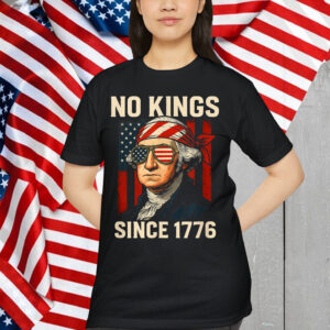 No Kings in America Since 1776 Distressed USA T-Shirt