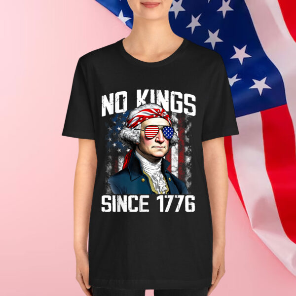 No Kings in America Since 1776 Distressed USA T-Shirt