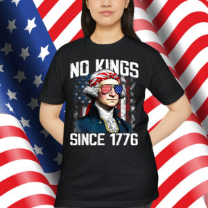No Kings in America Since 1776 Distressed USA T-Shirt