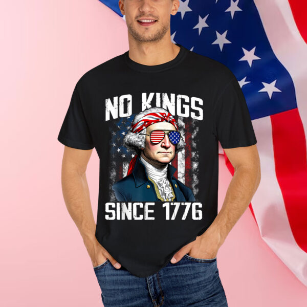 No Kings in America Since 1776 Distressed USA T-Shirt