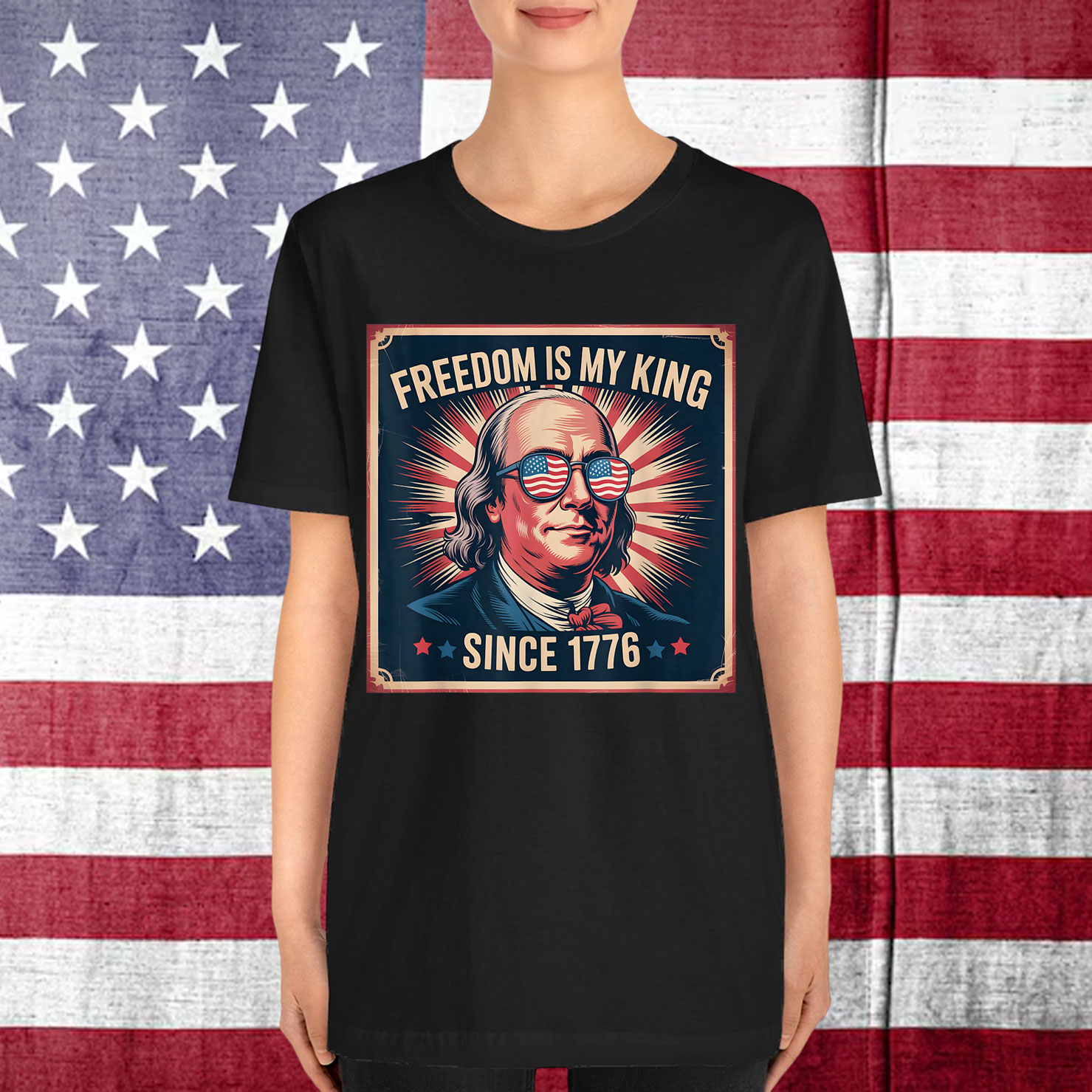 No Kings in America Since 1776 Distressed T-Shirt