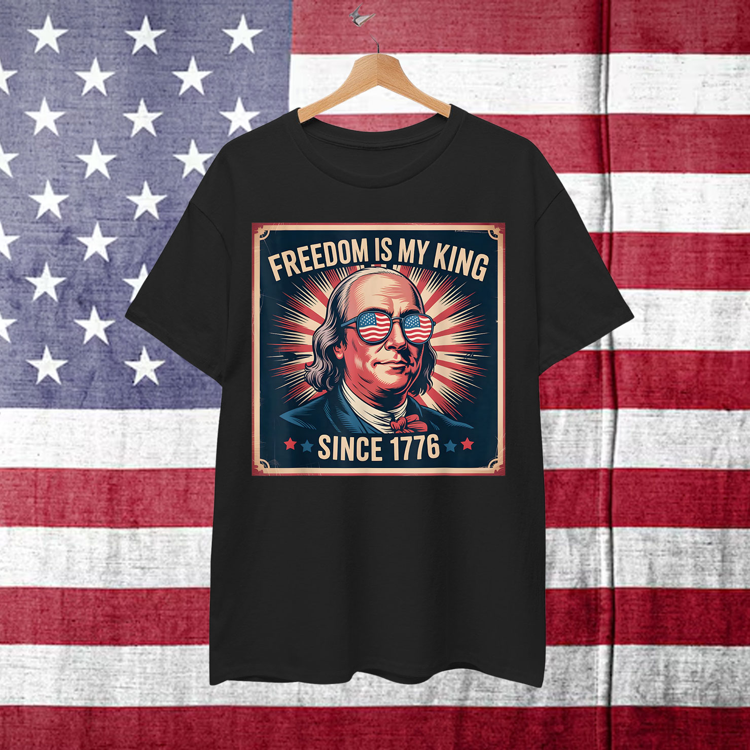 No Kings in America Since 1776 Distressed T-Shirt