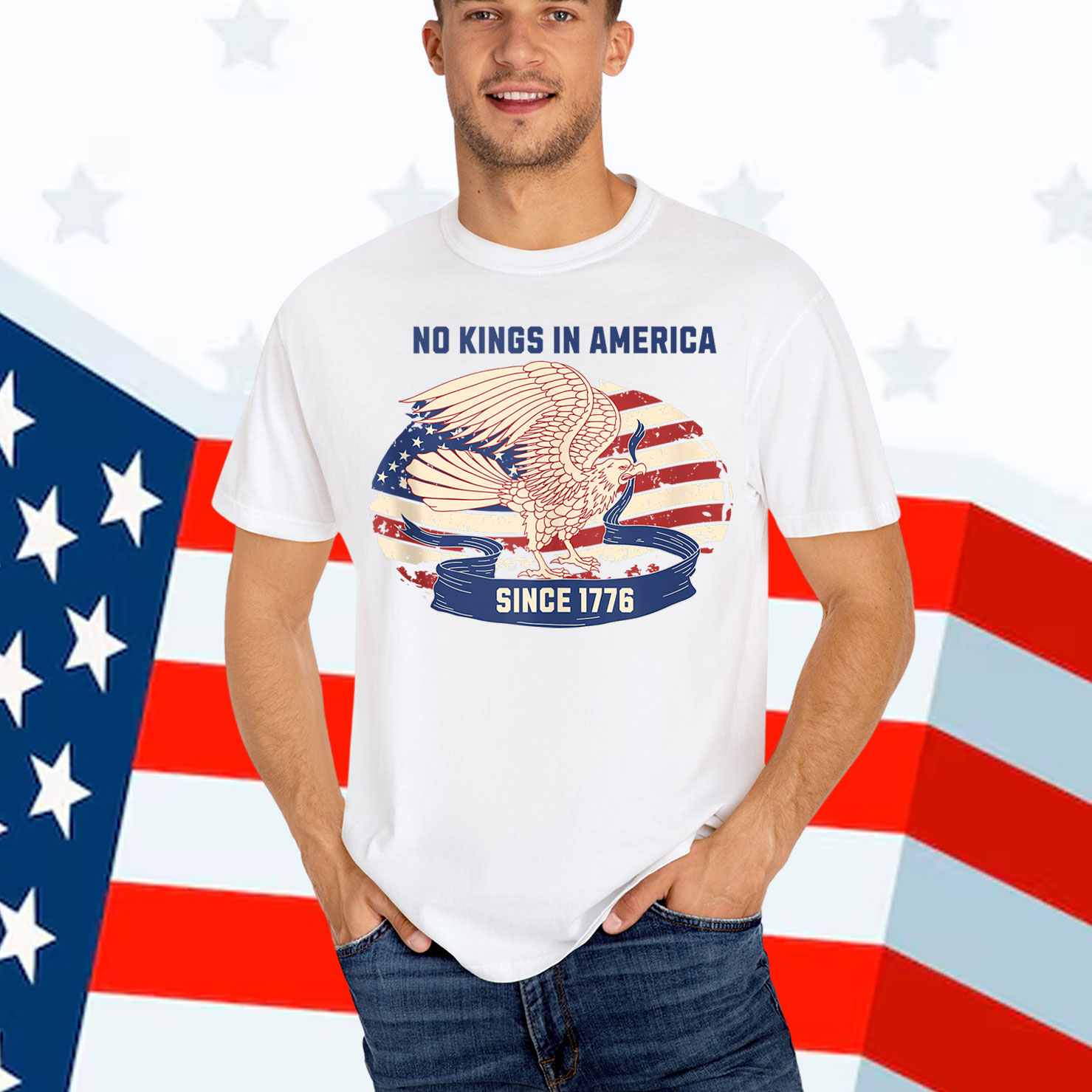 No Kings in America Since 1776 For T-Shirt
