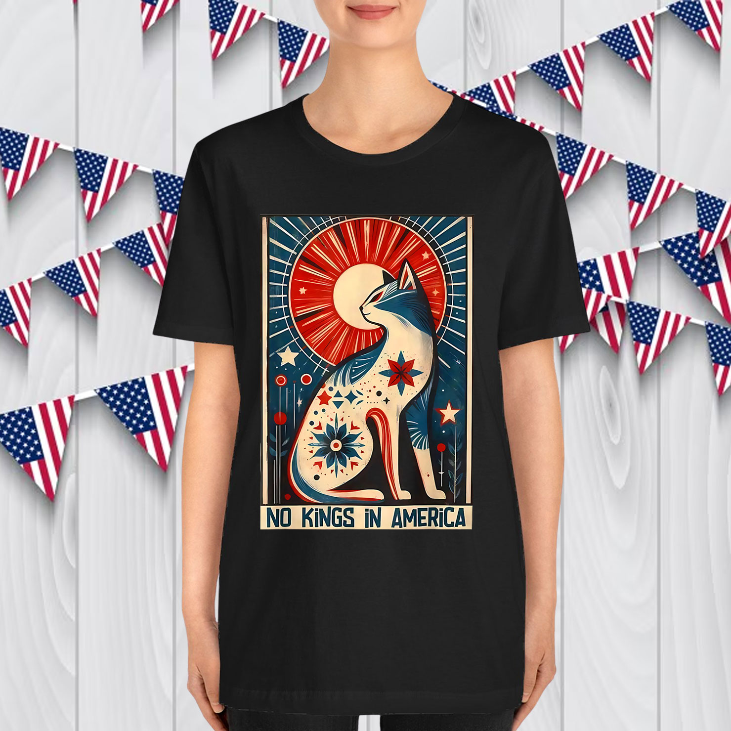 No Kings in America 4th of July 1776 T-Shirt