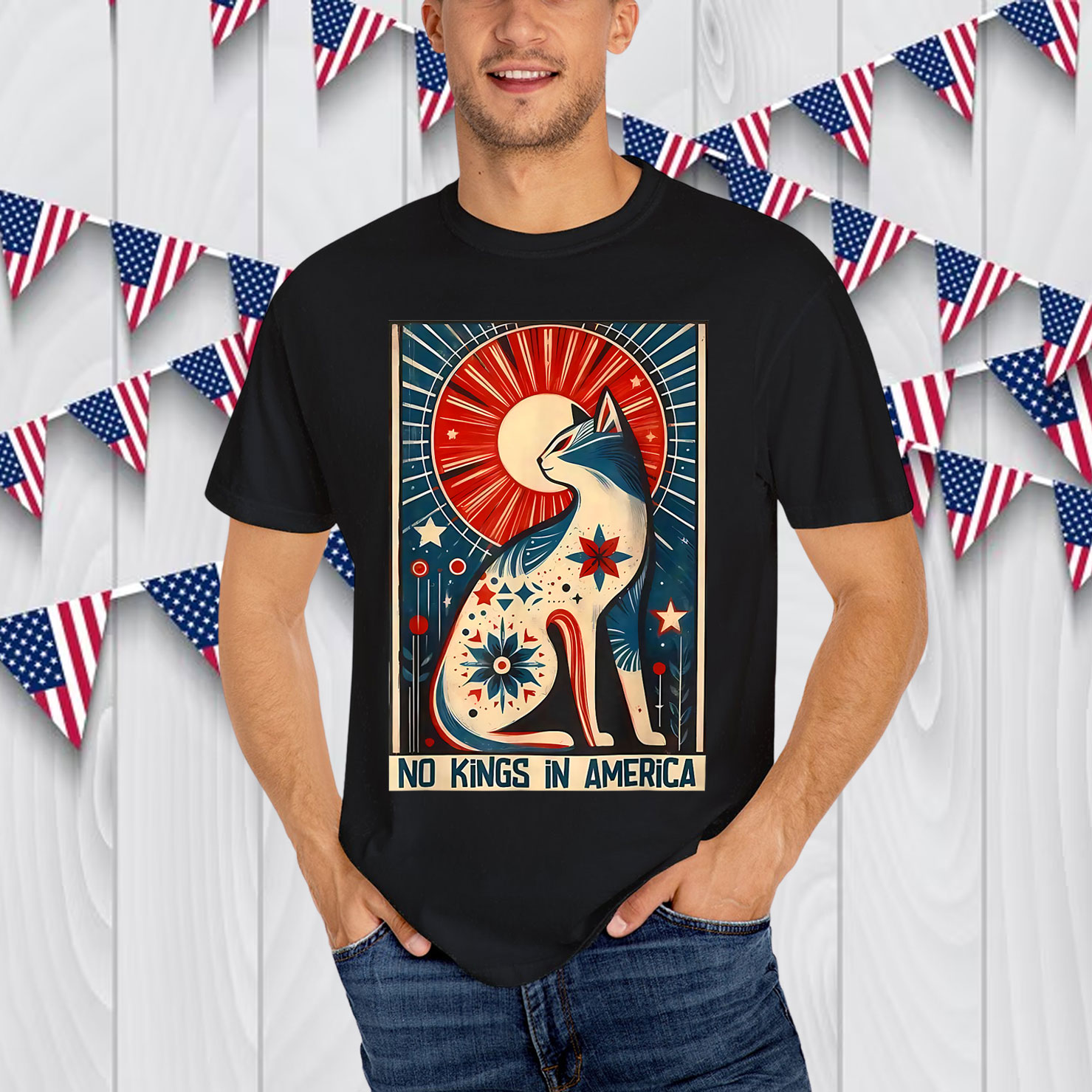 No Kings in America 4th of July 1776 T-Shirt
