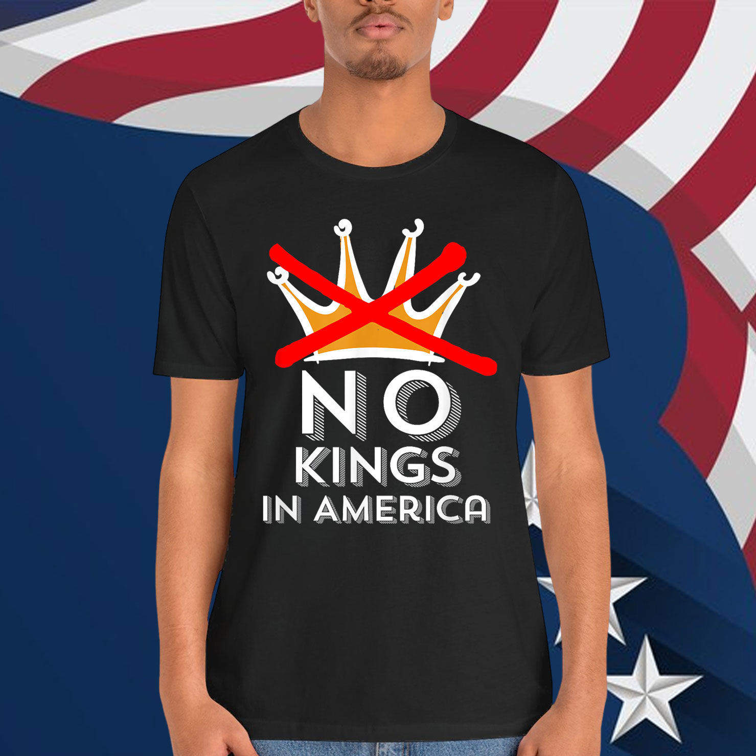 No Kings in America We Don't Do Kings Patriotic T-Shirt