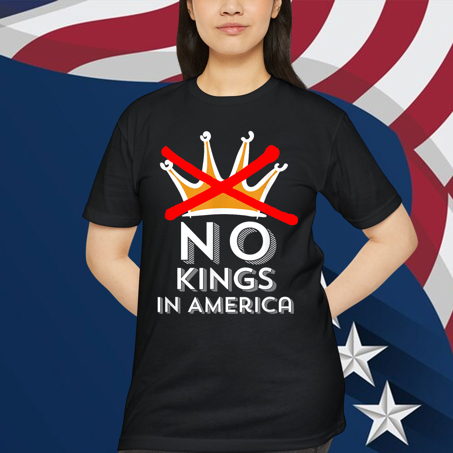 No Kings in America We Don't Do Kings Patriotic T-Shirt