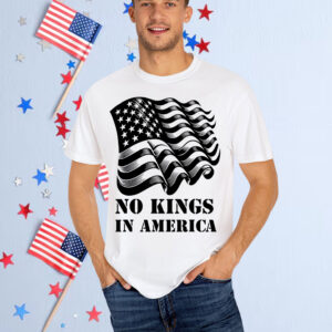 No Kings in America Men USA Design T-Shirt