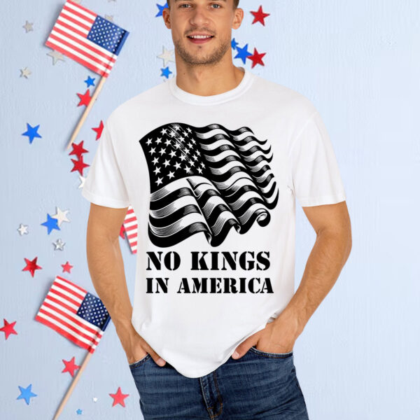 No Kings in America Men USA Design T-Shirt
