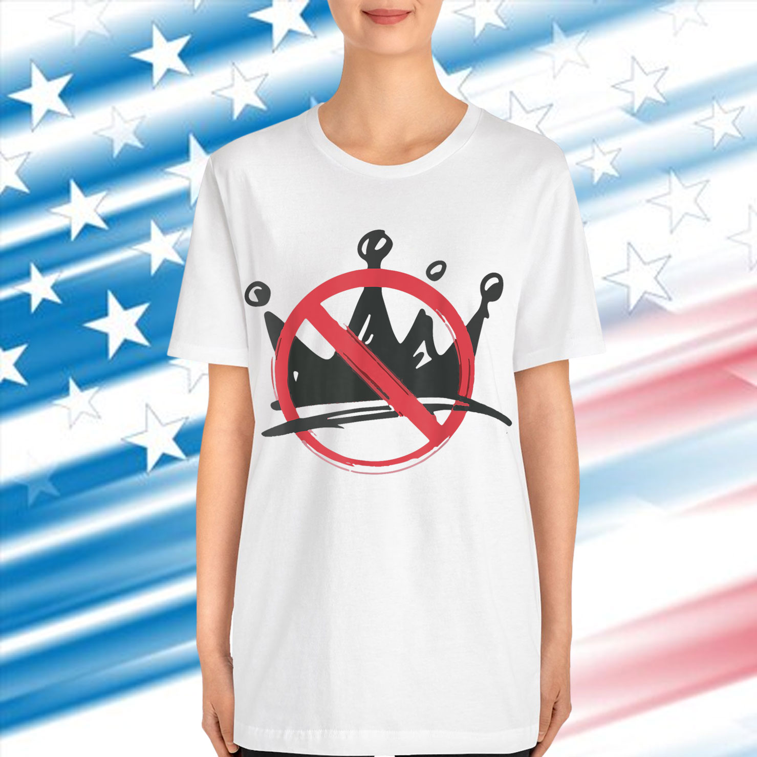 No Kings In America Political 1776 Statement T-Shirt