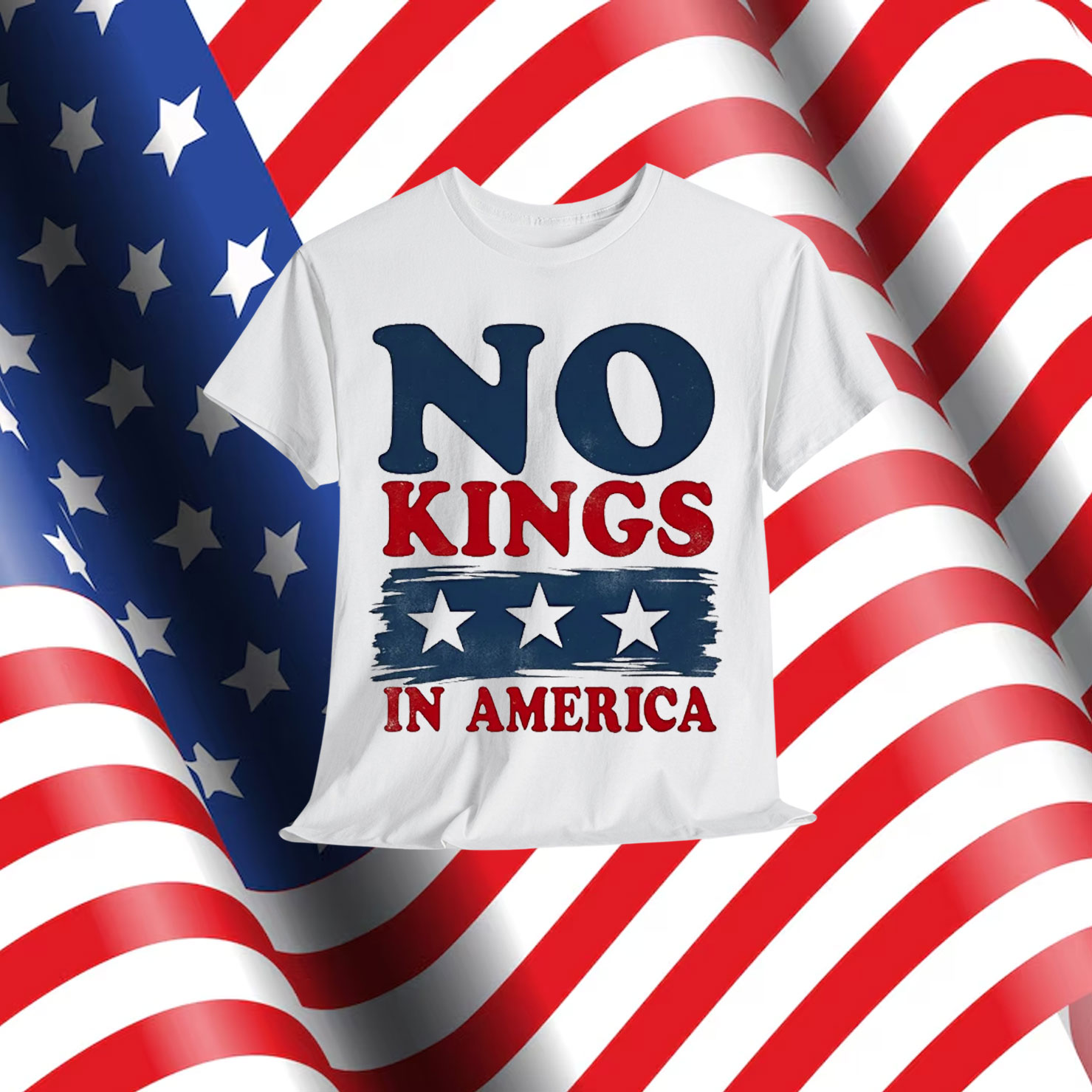No Kings In America 4th Of July T-Shirt