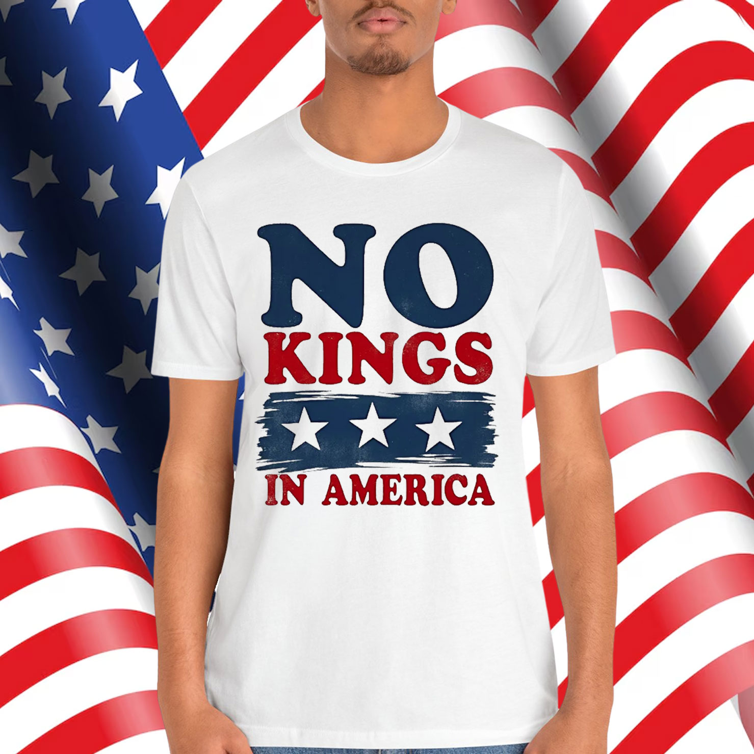 No Kings In America 4th Of July T-Shirt