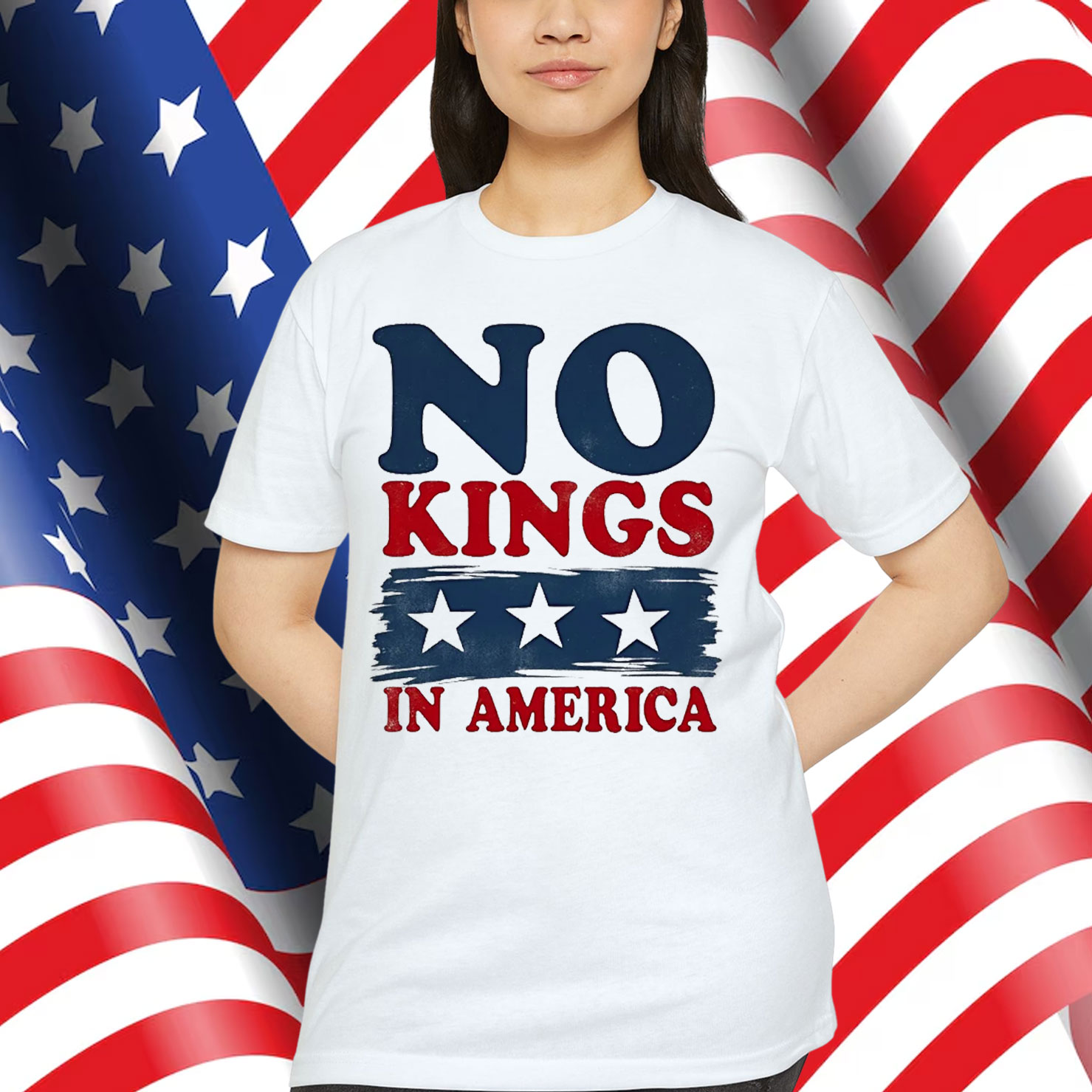 No Kings In America 4th Of July T-Shirt