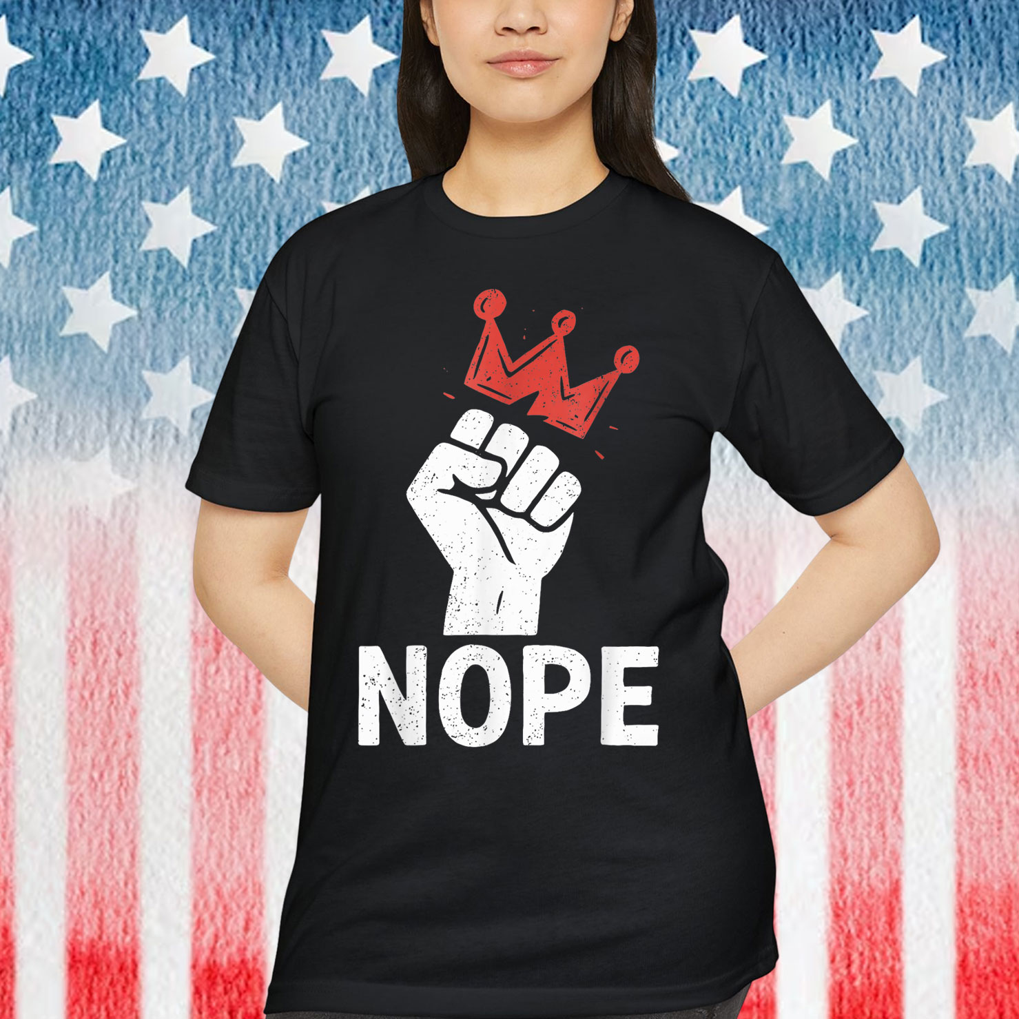 Nope Fist & Crown No Kings T-Shirt