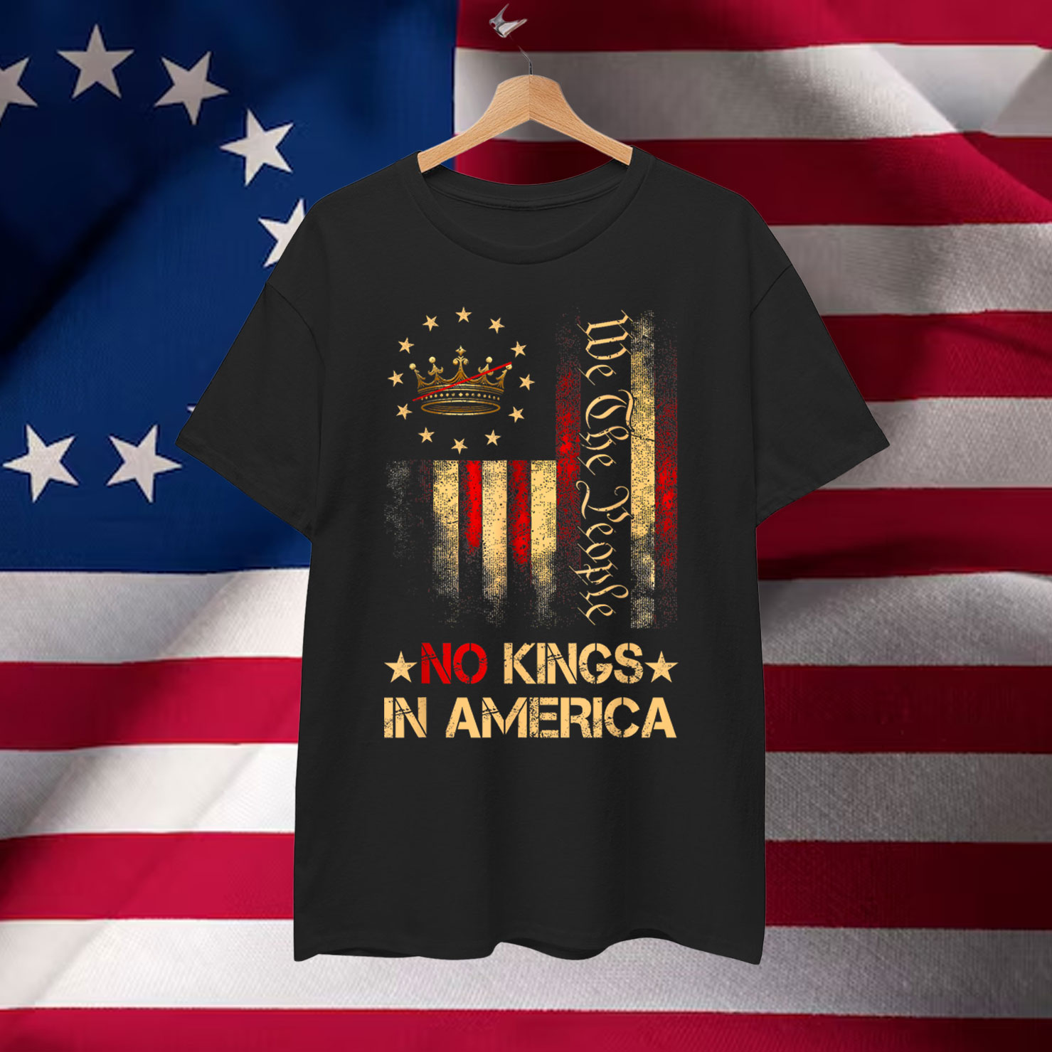Patriotic Pro-Democracy Protest June 14 No Kings In America T-Shirt