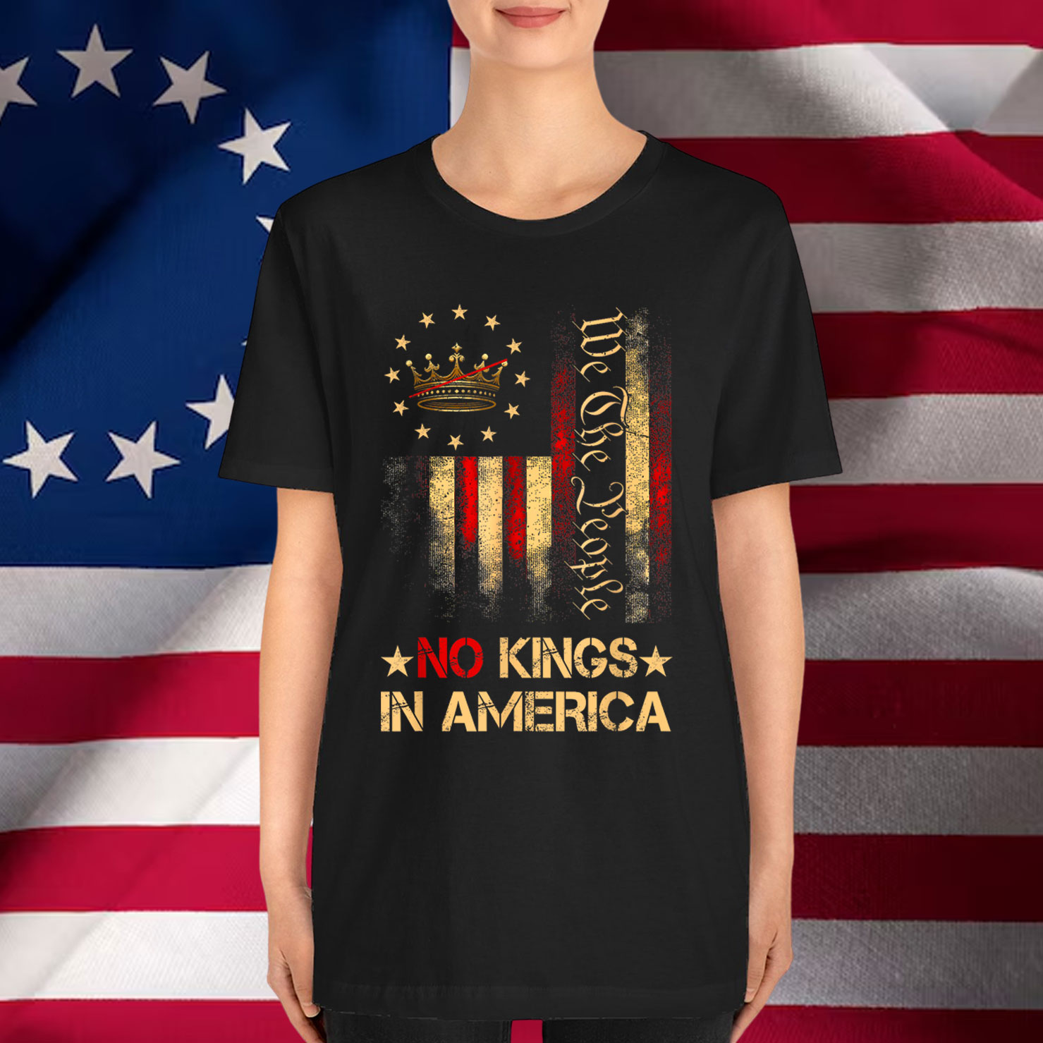 Patriotic Pro-Democracy Protest June 14 No Kings In America T-Shirt