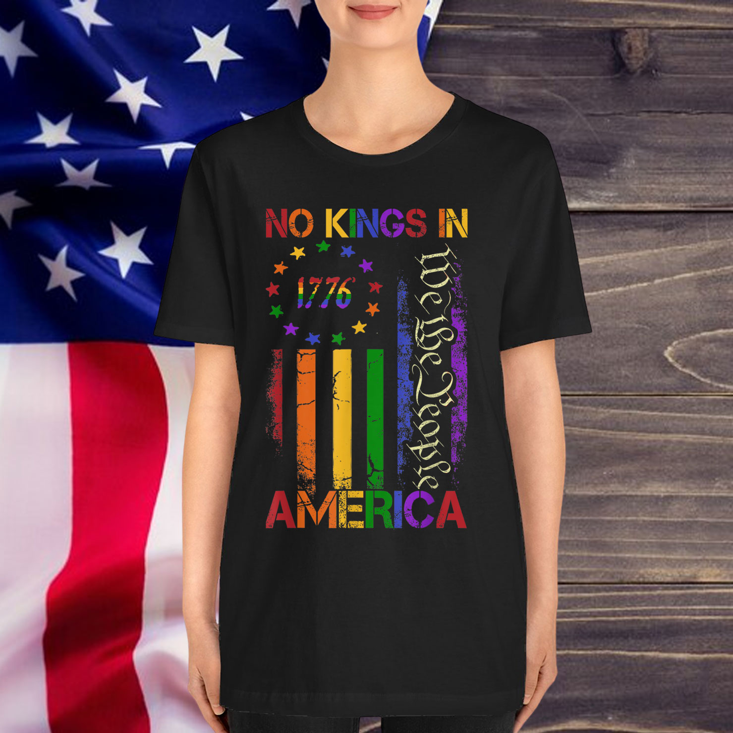 Patriotic Pro-Democracy Protest June 14 No Kings In America T-Shirt
