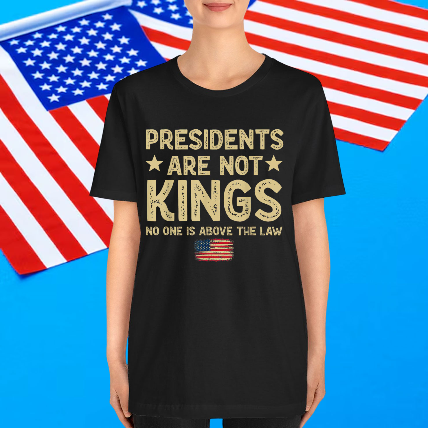 Presidents Are Not Kings USA Flag No Kings In America T-Shirt