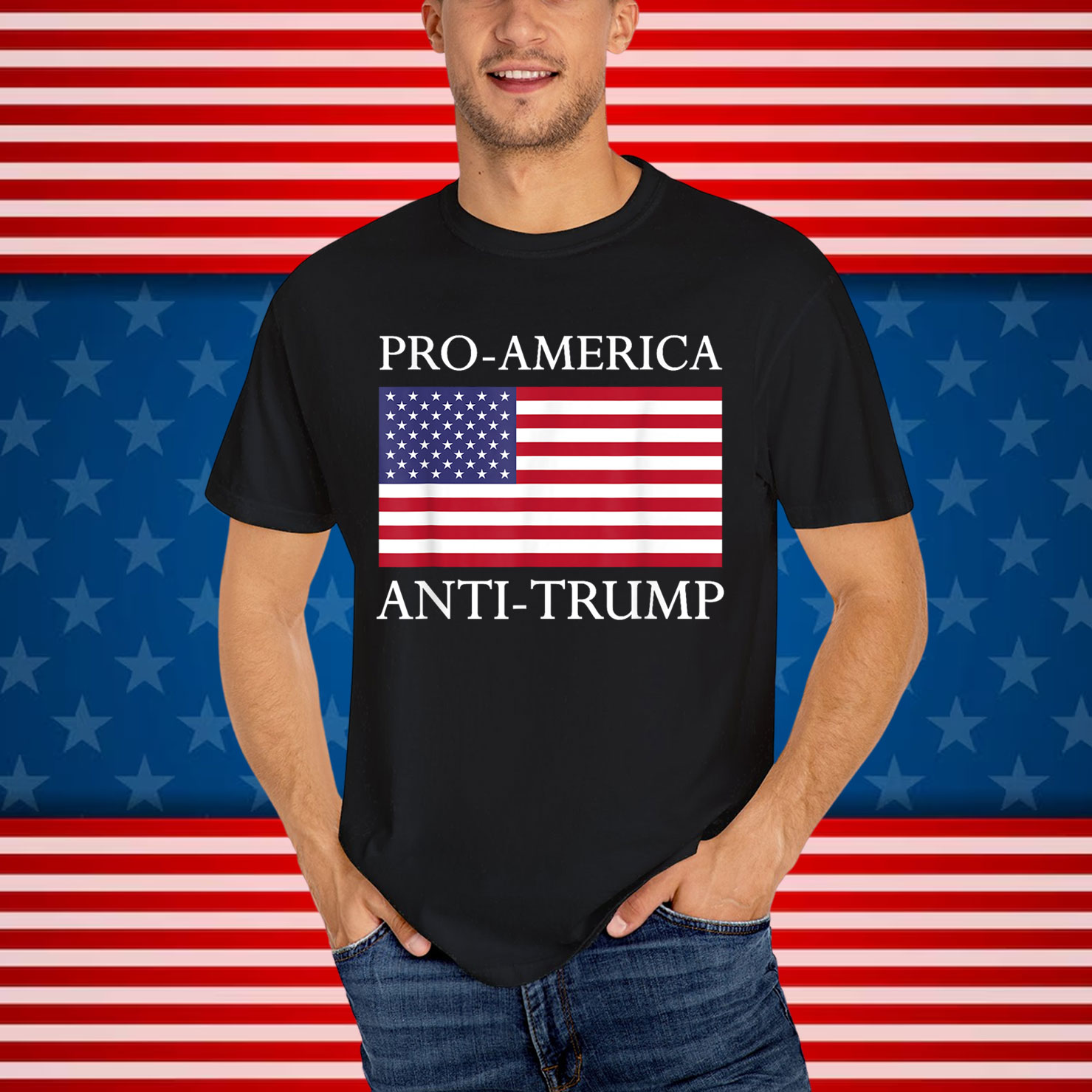 Pro America Anti Trump American USA T-Shirt