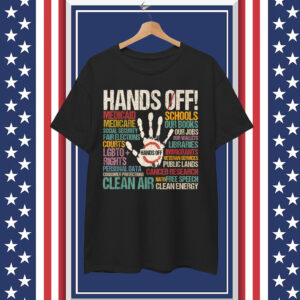 Hands Off Protest Funny Vintage T-Shirt