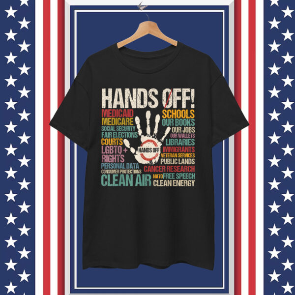 Hands Off Protest Funny Vintage T-Shirt