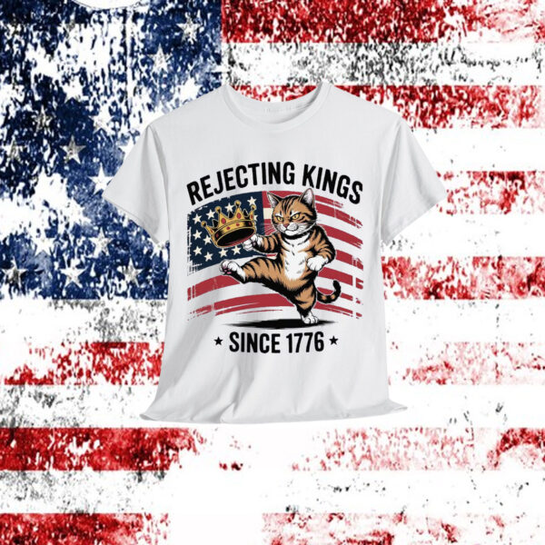 Rebel Cat Kicking Crown T-Shirt