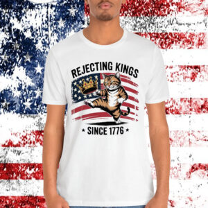 Rebel Cat Kicking Crown T-Shirt