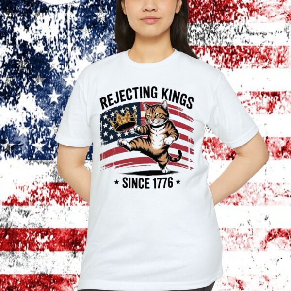 Rebel Cat Kicking Crown T-Shirt