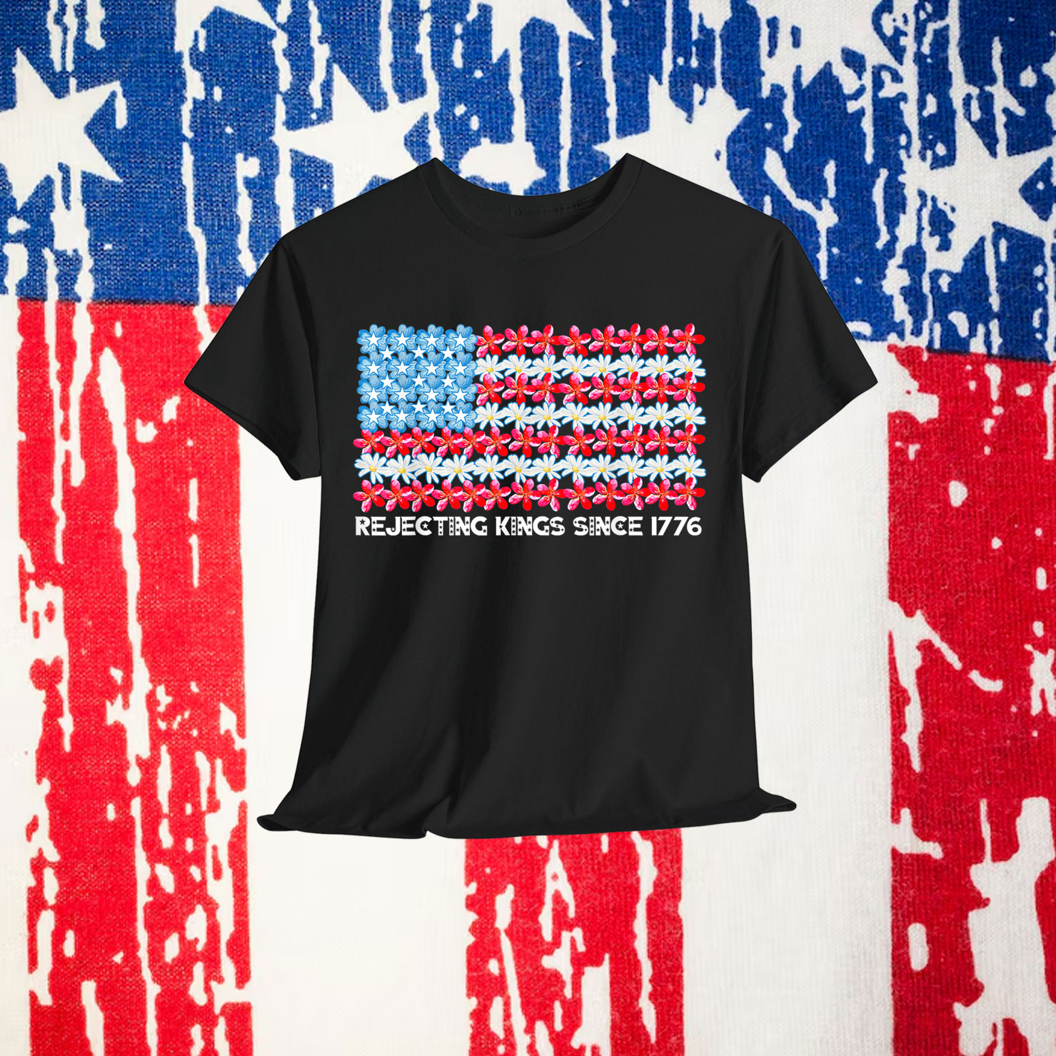 Rejecting Kings 1776 Vintage Flower T-Shirt