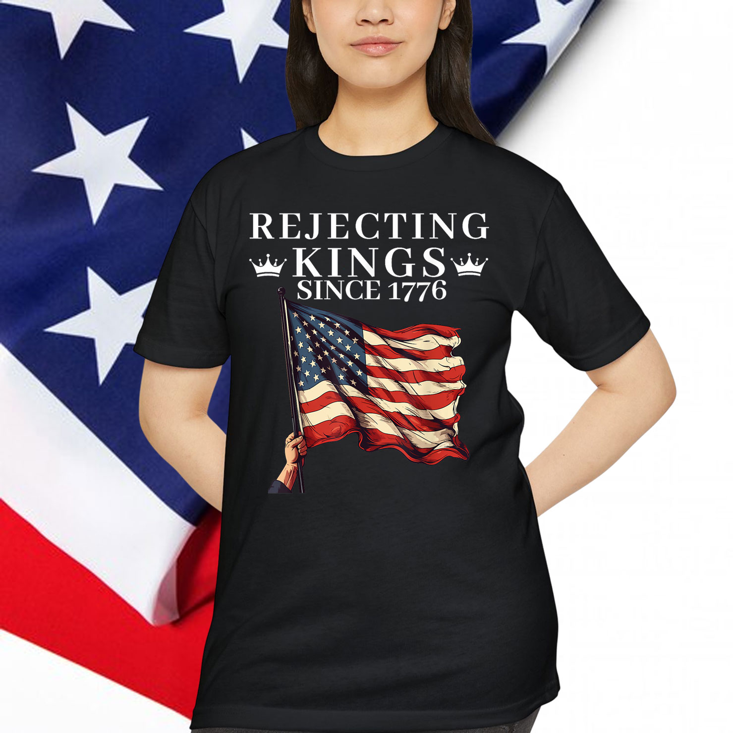 Rejecting Kings Since 1776 American Vintage T-Shirt