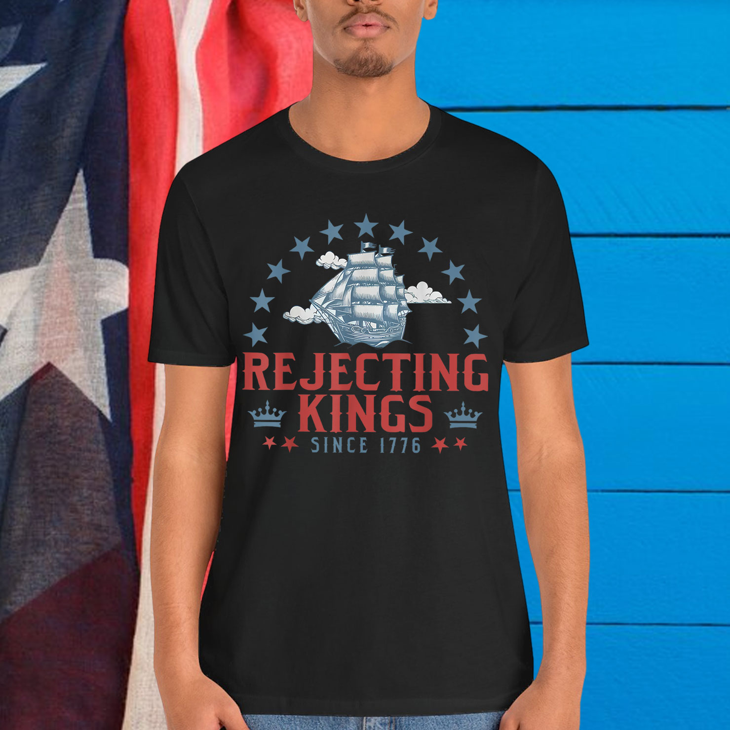Rejecting Kings Since 1776 Bald Eagle T-Shirt
